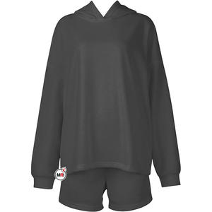 Sudadera con capucha de gran tamaño personalizada de color sólido transpirable y sostenible mangas regulares ropa de calle con capucha 100% algodón - Product Image 6