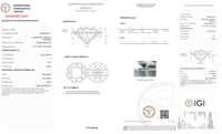 Diamant blanc cultivé en laboratoire de 2,50 carats, couleur D, clarté VS1, coupe excellente, certifié IGI, pour bijoux de fiançailles et de mariage pour hommes et femmes.