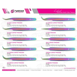 Handcrafted Classic & Volume Eyelash Tweezers are the Best in Plucking Applying for <b>Individual</b> <b>Lashes</b> Dot Design Tweezers - Product Image 6