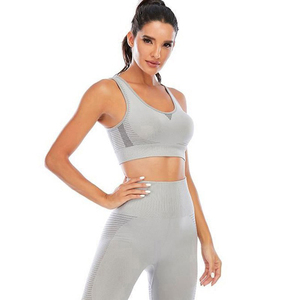 Sujetador deportivo de gimnasio sin costuras de alto soporte talla XS para mujer peso ligero sin mangas secado rápido Fitness logotipo personalizado impresión Simple - Product Image 6