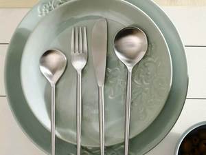 24 pièces de vaisselle en acier inoxydable couverts de cuisine fourchette couteaux cuillère de Table cuillère à thé pour la maison hôtels et restaurants - Product Image 6