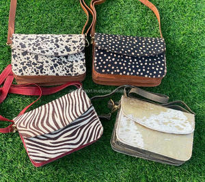 Nouveaux sacs à bandoulière en cuir de fourrure métallique élégant occidental de haute qualité à la mode véritable sacs à main latéraux en cuir de fourrure métallique - Product Image 3