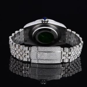 Reloj de Pulsera de Lujo para Hombre, de Acero Inoxidable, con Cuarzo, Estilo Antiguo, con Diamantes de Moissanita, para Fiestas y Ocasiones Especiales - Product Image 2