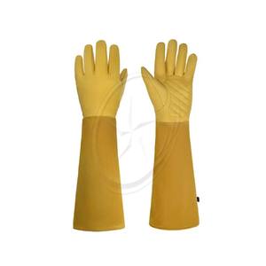 Guantes de jardinería Guantes de manga larga a prueba de espuelas para jardinería de alta resistencia Guantes de cuero para soldadura de trabajo hechos en Pakistán - Product Image 1