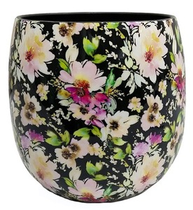 Maceta de hierro en forma redonda para el hogar, balcón y jardín, maceta para jardín, Patio, interior, exterior, producto a granel hecho a mano - Product Image 1