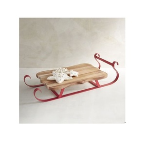 Decorative Metal Wooden Silage Vehicle for Christmas Decoration With <b>Large</b> Wheels for Gift Taken Use - Product Image 2