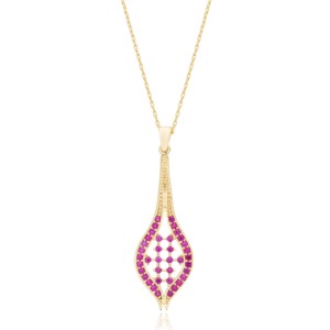 <b>Ruby</b> CZ Stone Handcrafted Elegant New Design Charm <b>Necklace</b> 925 Silver Jewelry Wholesale - Product Image 4