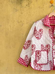 Chaqueta de Algodón Acolchada Floral Reversible Hecha a Mano SUFALAM para Mujer, Estilo Bohemio, Cierre de Botones, Ropa Casual para Todas las Temporadas - Product Image 3