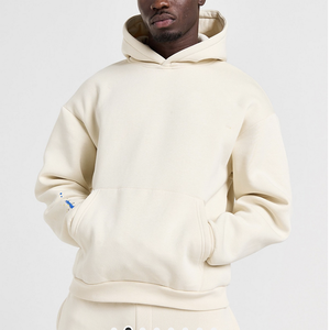 Sudadera con capucha y pantalón con cremallera completa y lavado ácido vintage informal para hombre con logotipo personalizado bordado de algodón transpirable a prueba de viento - Product Image 4