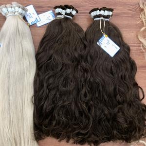 Extensions de cheveux humains vietnamiens ondulés naturels de 20 pouces en vrac chaud prêt en stock maintenant couleur tendance trame - Product Image 1