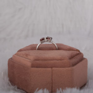 Anillo de diamante cultivado en laboratorio personalizado de lujo dos piedras pera corte radiante 18K oro blanco sólido joyería fina de moda regalo para mujeres IGI - Product Image 3