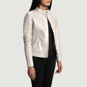Vêtements de week-end et de fête Vestes pour femmes Nouveau Faux manteau en cuir PU gaufré Stand en satin Business Casual Wear Léger Imperméable - Product Image 4