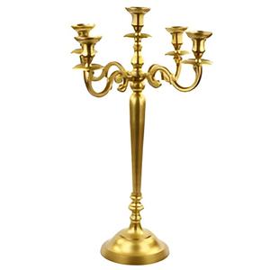 Candelabros y linternas de acabado dorado de diseño real de Metal de la mejor calidad 2024, candelabros de decoración de boda y suelo - Product Image 3