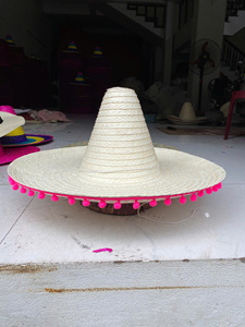 [HOT SELLING] Eco Friendly Mexico Hat Wide Brim Natural Fiber UV Protection <b>Straw</b> Hat - Product Image 3