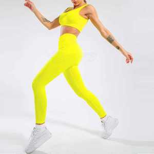 Nuevo Conjunto de Yoga Sólido para Mujer al por Mayor, Leggings y Sujetador Deportivo para Gimnasio, Conjunto de Yoga para Entrenamiento para Damas 2026 - Product Image 4