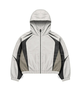 Chándal Cortavientos 2025, Pantalón Elástico y Chaqueta con Capucha, Impermeable, 100% Nailon, Paneles con Logotipo Personalizado, Chándal Cortavientos de Trabajo - Product Image 2