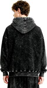 Sweat à capuche graphique oversize délavé unisexe, pull vintage épais pour homme et femme, style streetwear automne - Product Image 4