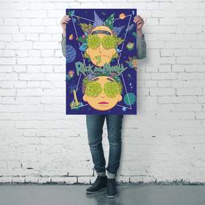For Rick and Morty High in the Sky <b>Poster</b> Wall Decor Made of Paper - Product Image 4