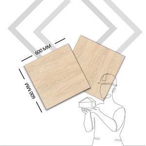 Finition en bois naturel Carreaux carrés au budget Carreaux intérieurs mats anti-rayures Pisos Azulejos Sol 60x60 Revêtement de sol Prix bon marché - Product Image 1