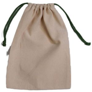 100% sac à cordon en coton lin bio écologique réutilisable petite toile fermeture éclair à la mode bijoux emballage promotionnel - Product Image 3