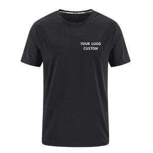 T-shirt en coton de haute qualité pour hommes, jeunes et adultes, mode décontractée, séchage rapide, vente en gros de col rond OEM avec logo personnalisé - Product Image 2