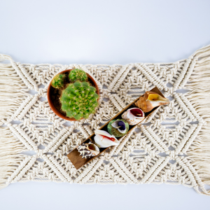 Napperon en coton macramé JNC fait à la main décor Boho pour salle à manger et tables basses - Product Image 6