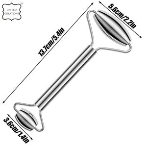 Vente en gros style populaire médical en acier inoxydable Guasha grattage beauté rouleau de jade massage du visage corps Gua visage cou rouleau 3D - Product Image 3