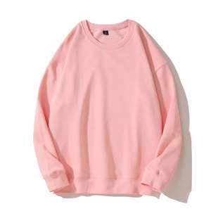 Sweat à capuche épais de couleur unie imprimé logo hommes et femmes OVERSIZE pull ample col rond printemps et automne manches longues - Product Image 3