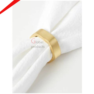 Anneaux de serviette ronds en argent fini, parmi les plus vendus, pour les hôtels - Product Image 5