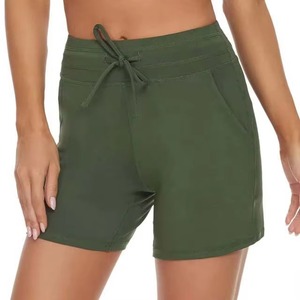 Pantalones cortos deportivos de algodón de nuevo diseño, pantalones cortos negros de cintura alta sólidos de verano para mujer, pantalones cortos informales básicos de talla grande para mujer - Product Image 1