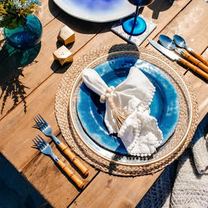 Ensemble de couverts en acier inoxydable durable de 20 pièces inspirés du bambou allant au lave-vaisselle et poli miroir pour 4 personnes - Product Image 3