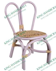 La silla ligera de ratán natural para niños con respaldo para uso en interiores y exteriores agrega encanto a la sala de estar - Product Image 6