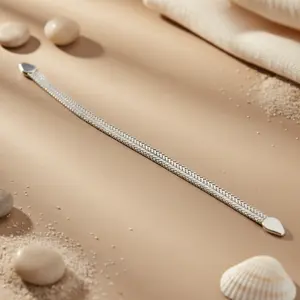 Bracelet en argent pour femme, style religieux, plaqué rhodium, argent sterling, diamant, perle, or rose, or platine - Product Image 1