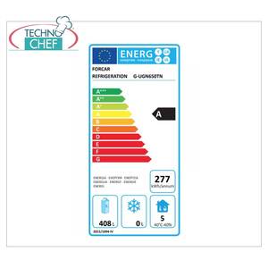 Réfrigérateur commercial haut de gamme Forcar 1 porte, 560 L Temp. -2/+8C GN 2/1 Classe a Modèle G-UGN650TN - Product Image 1