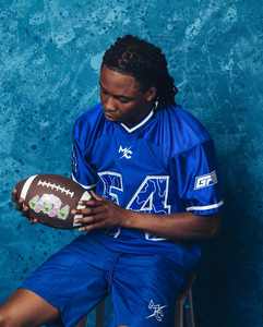 Mesh Jersey with nylon <b>shorts</b> for Adults Elegant V-Neck <b>Short</b> <b>Sleeve</b> Loose Oversized Design for American Football Wear - Product Image 2