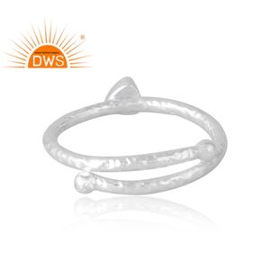 Anillo de piedras preciosas de cuarzo de cristal Natural de Plata de Ley 925 de diseño caliente joyería de diseño personalizado para mujer regalo para ella - Product Image 2