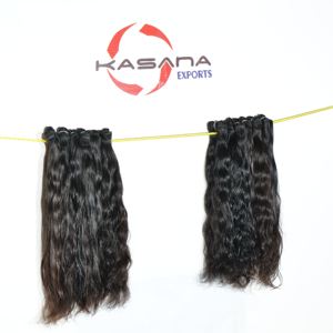 Machine double trame fabrication vietnamienne couleur naturelle alignée cuticule traitement vierge femmes noir Bundle Extensions de cheveux - Product Image 2