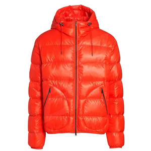 แจ็กเก็ตขนเป็ดโพลีเอสเตอร์100% มีกระเป๋าแขนยาวซิปด้านหน้าสำหรับผู้ชายแจ็คเก็ตดีไซน์ใหม่ดูหรูหรา - Product Image 1