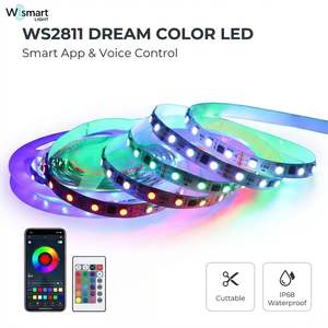 Tira de Luces LED RGB Direccionables WS2811 de 12V CC, 5050 SMD, con Control por Voz y Aplicación Inteligente Wi-Fi para Clubes - Product Image 4