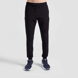 Pulse Sporty Gym Workout Trousers 100% Cotton <b>Black</b> Size XL Lightweight Straight Pattern Embroidery Decoration Colored <b>String</b> - Product Image 1