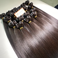 Extensions de cheveux humains noirs lisses et brillants AZ Hair Viet Nam, cheveux Remy vietnamiens bruts, cuticules alignées, double trame machine