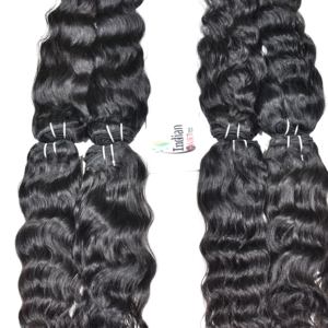 Extensions de cheveux humains non traités vierges bon marché Remy Indian Wavy Manufactures Bundle Couleur noire naturelle Aucune traitement chimique - Product Image 5