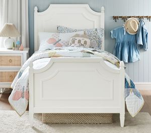 Meubles de chambre à coucher d'enfants haut de gamme en bois massif couleur blanche finition design moderne taille jumelle prix de gros - Product Image 2