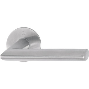 HOPPE Stockholm Stainless Steel Door Handle <b>Set</b> F69 with 8 Mm <b>Square</b> Spindle Rosettes - Product Image 1
