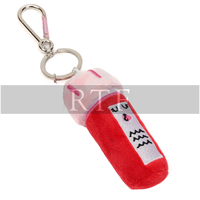 Nouveau design Offre Spéciale porte-clés en peluche personnalisé porte-clés en peluche porte-clés en peluche tube analytique luxuriant par RAW TO FINE