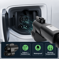 Adaptateur de charge EV DC 300A 1000V NACS vers CCS1, IP54, contacts argentés, vente en gros, direct usine pour l'alimentation des flottes