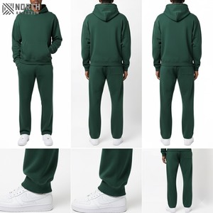 Nouveautés Pantalon évasé délavé à la peinture Ensemble de survêtement deux pièces en molleton épais en éponge française Ensemble de survêtement assorti - Product Image 6