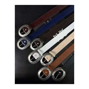 Ceinture pour femme en similicuir à boucle ovale, 7 pièces, pour pantalon, veste, chemise, robe - Multicolore - Noir - Product Image 4