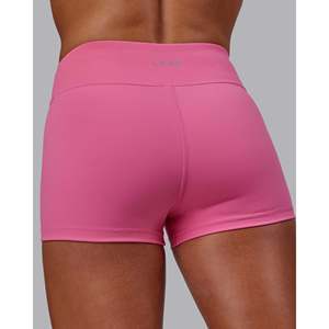Pantalones Cortos Deportivos de Cintura Baja para Mujer RXD - Color Carmine Rose, Felpa de Algodón con Logotipo Personalizado - Product Image 6