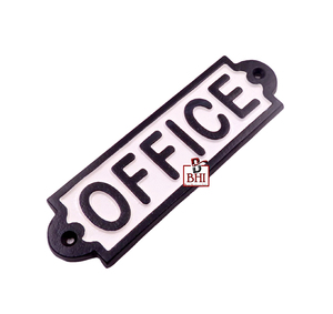 <b>Cast</b> Iron Sign Plate "OFFICE" for Doors Sign Hot Selling <b>Cast</b> Iron Name Plates <b>Cast</b> Iron Office Door Sign - Product Image 1